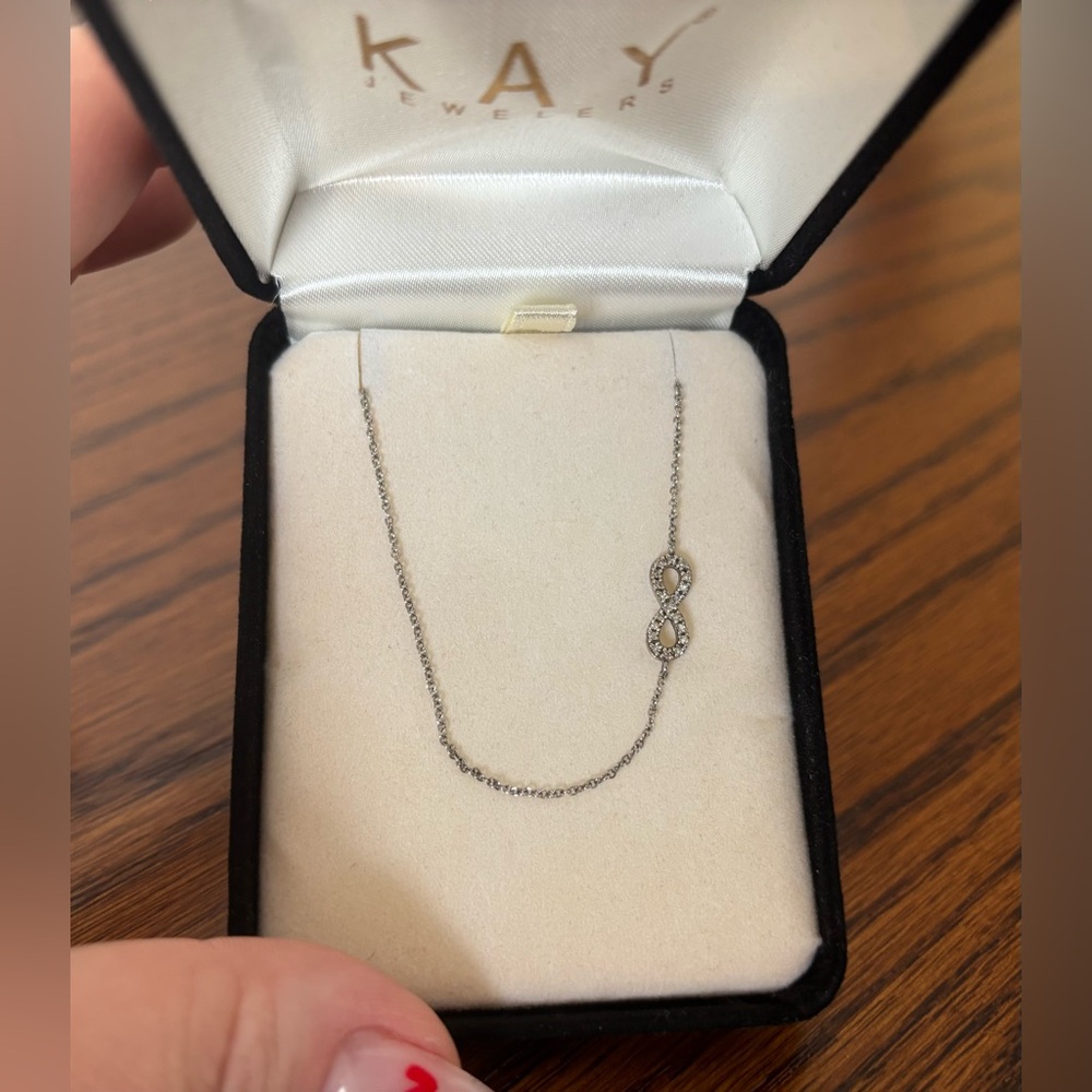 Elegant Sterling Silver Infinity Necklace